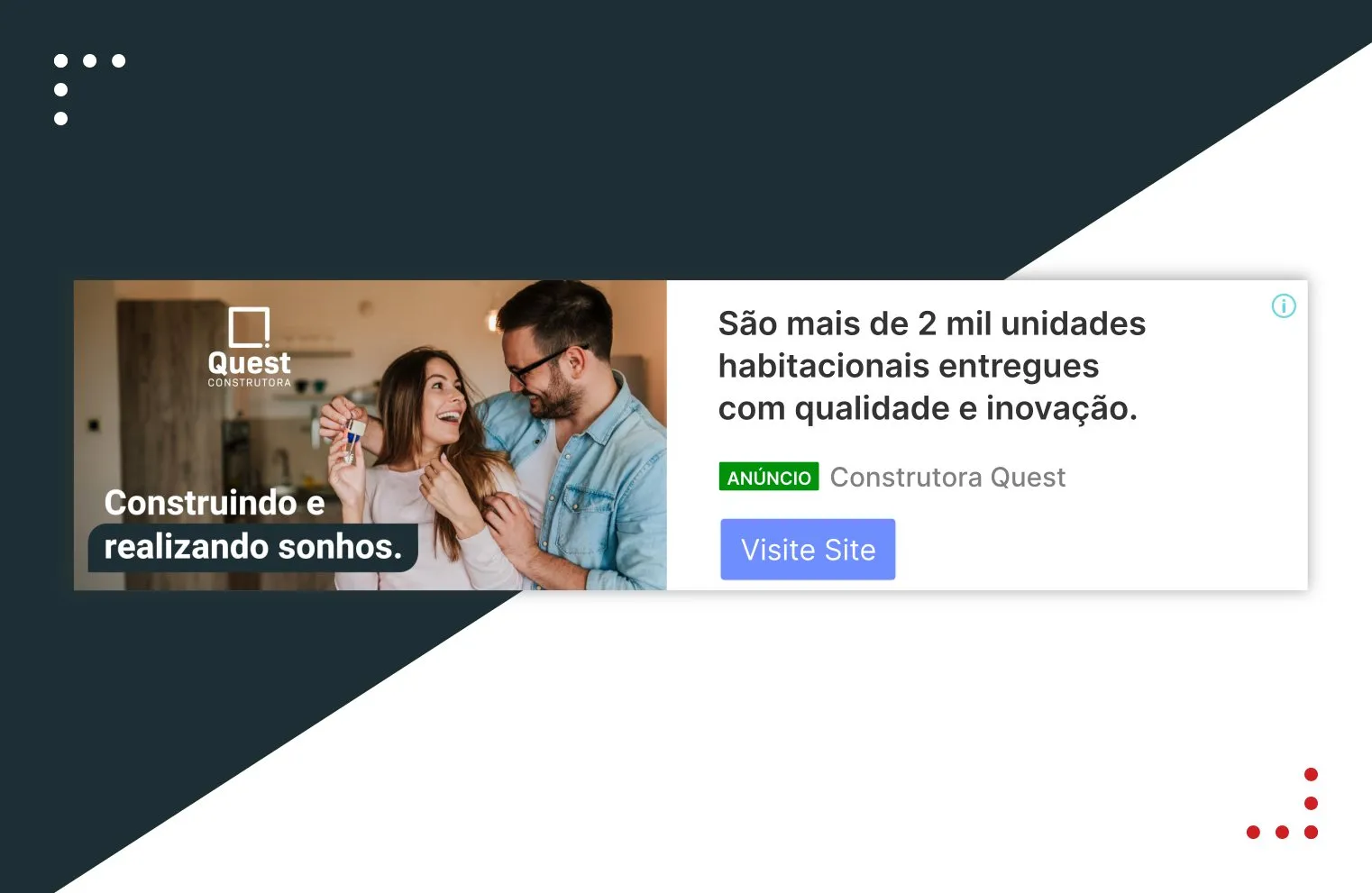 Peça de campanha da Quest Construtora