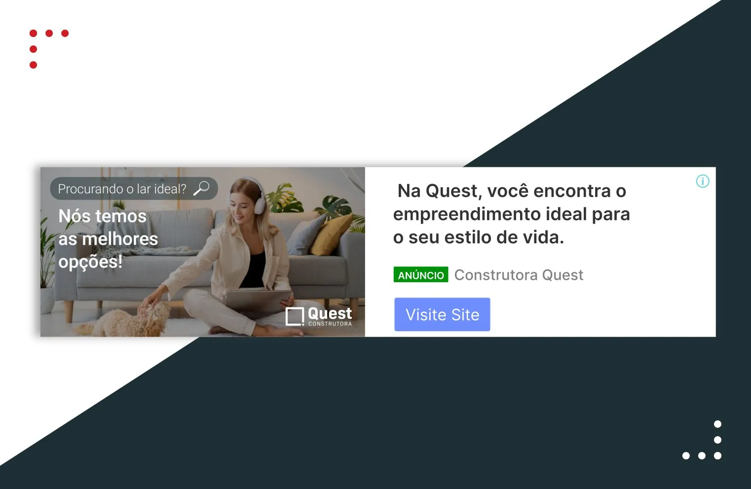 Peça de campanha da Quest Construtora