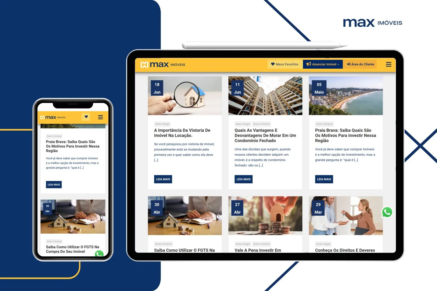 Blog Max Imóveis — capa