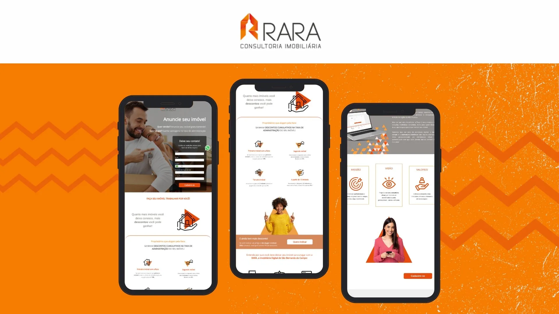 Peça de campanha da Rara Imóveis