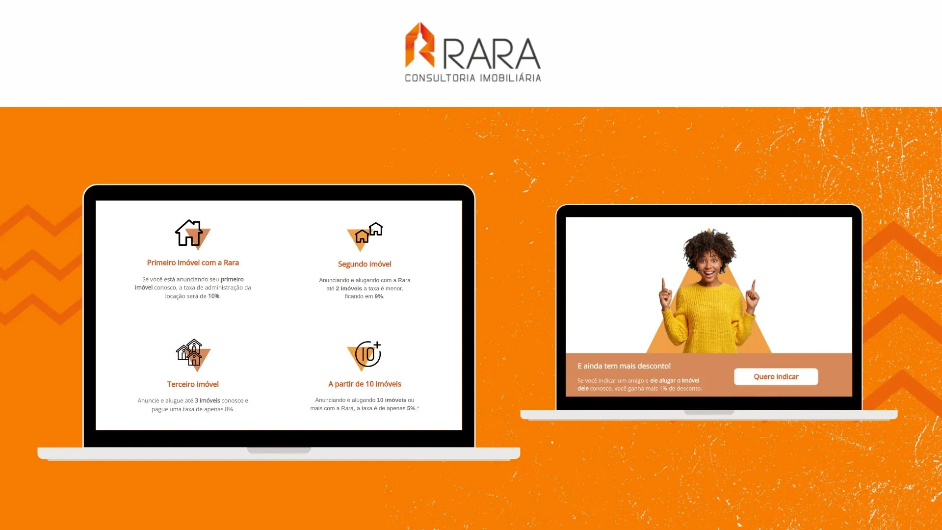 Peça de campanha da Rara Imóveis