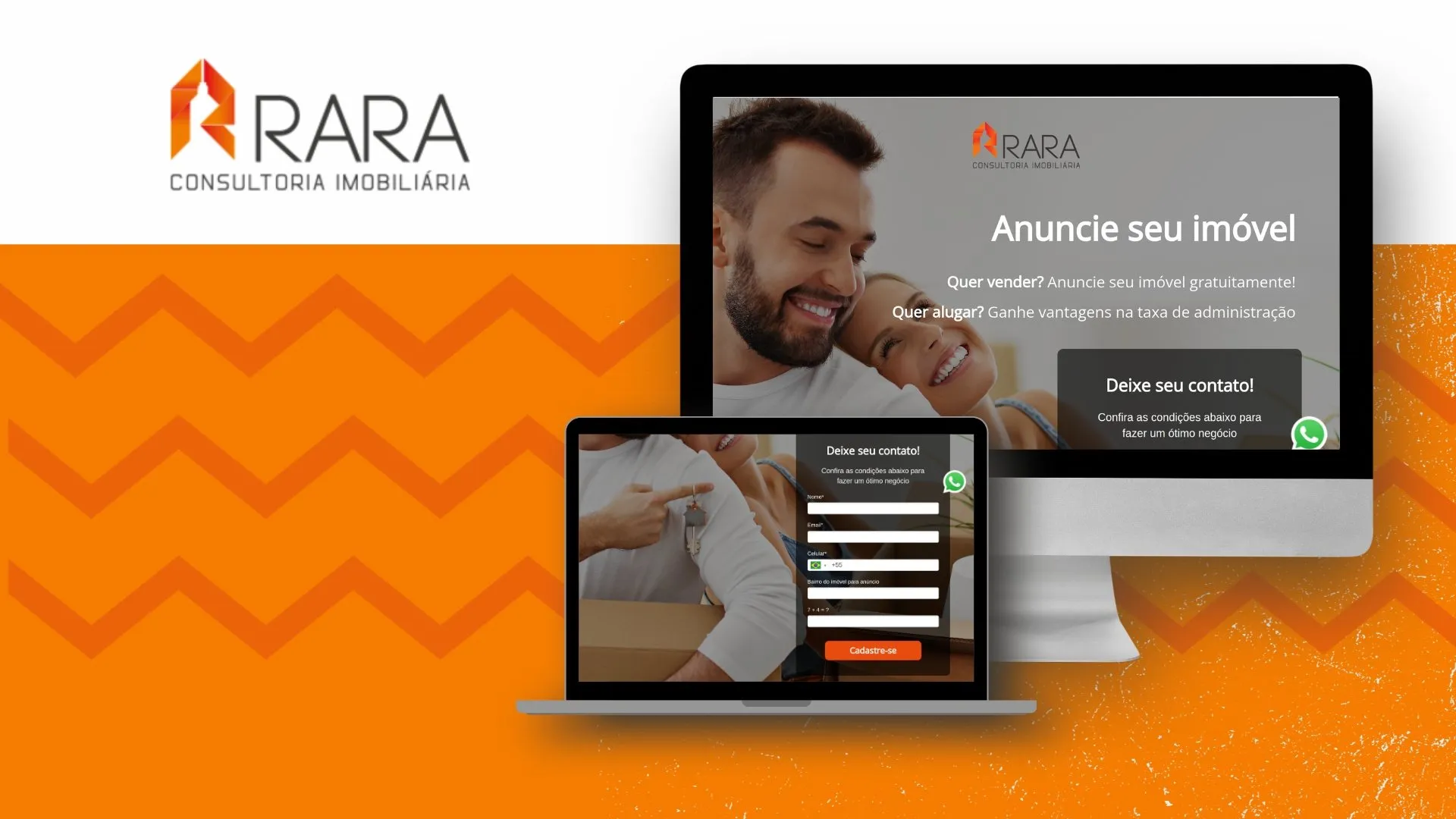 Peça de campanha da Rara Imóveis