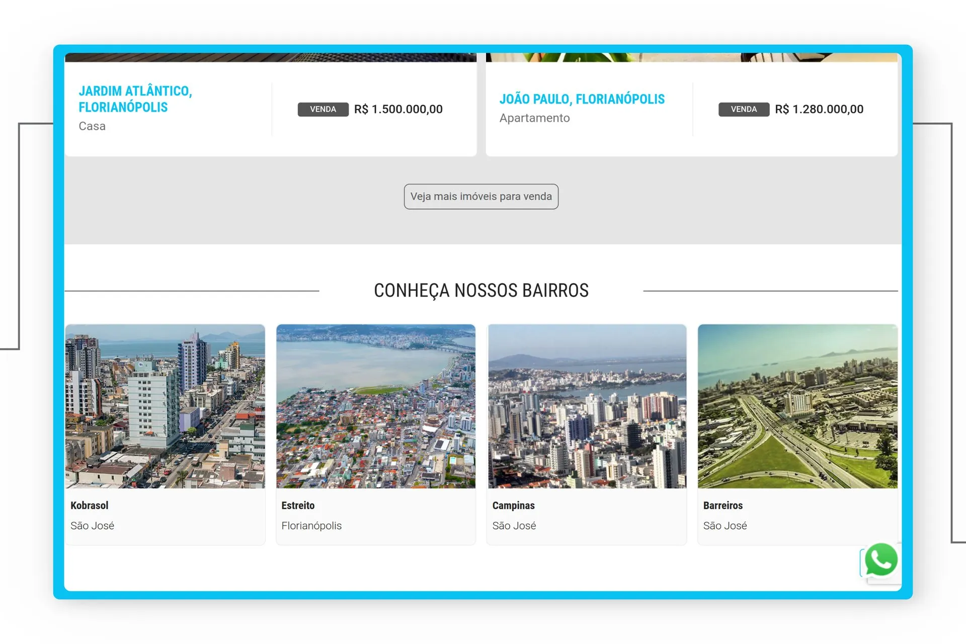 Website Unus Núcleo Imobiliário — peça 1