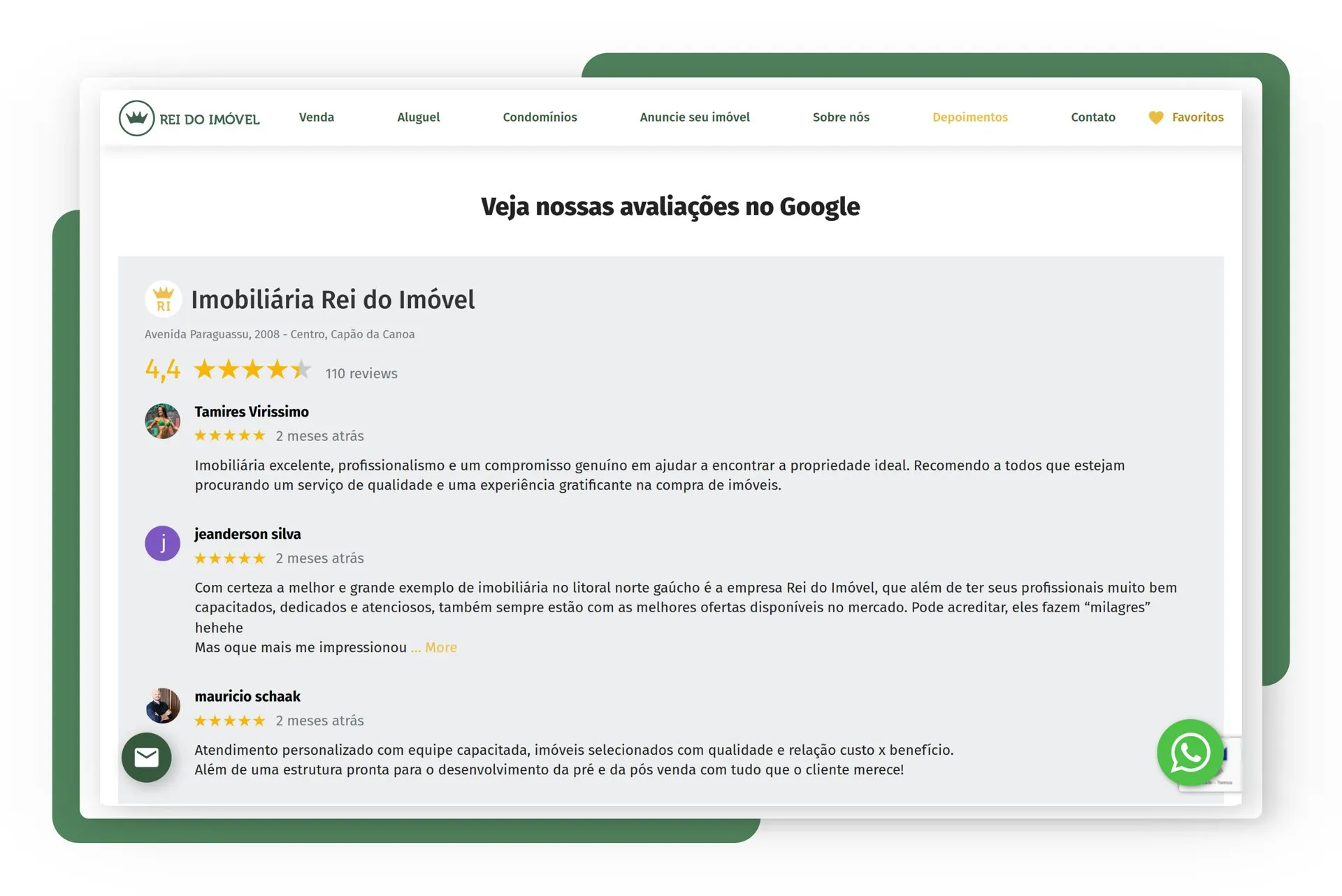 Peça de campanha da Rei do Imóvel