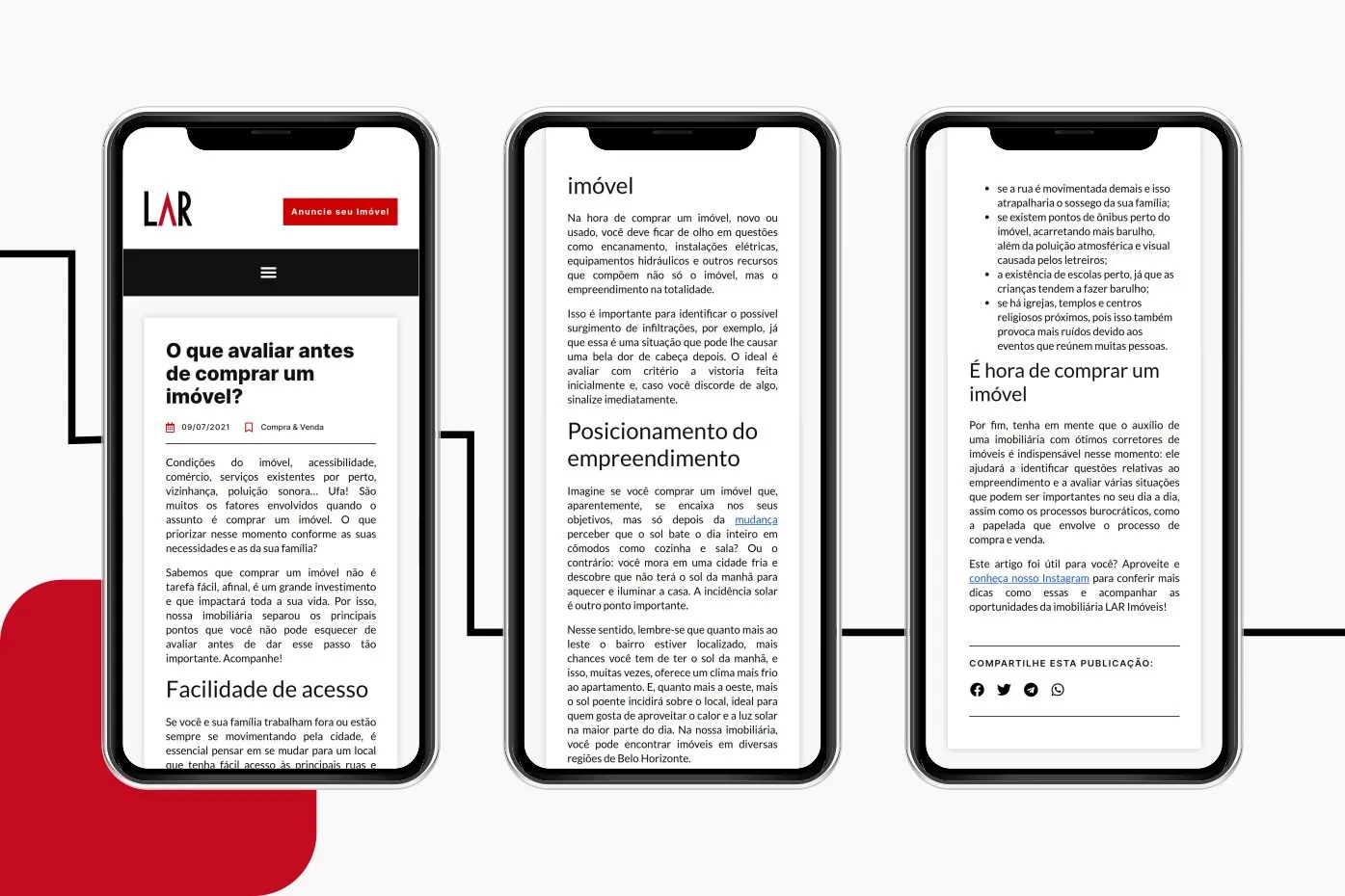Peça de campanha da Lar Imóveis
