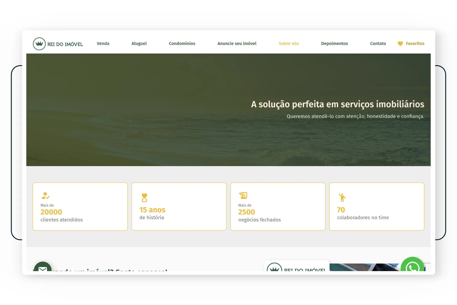 Peça de campanha da Rei do Imóvel