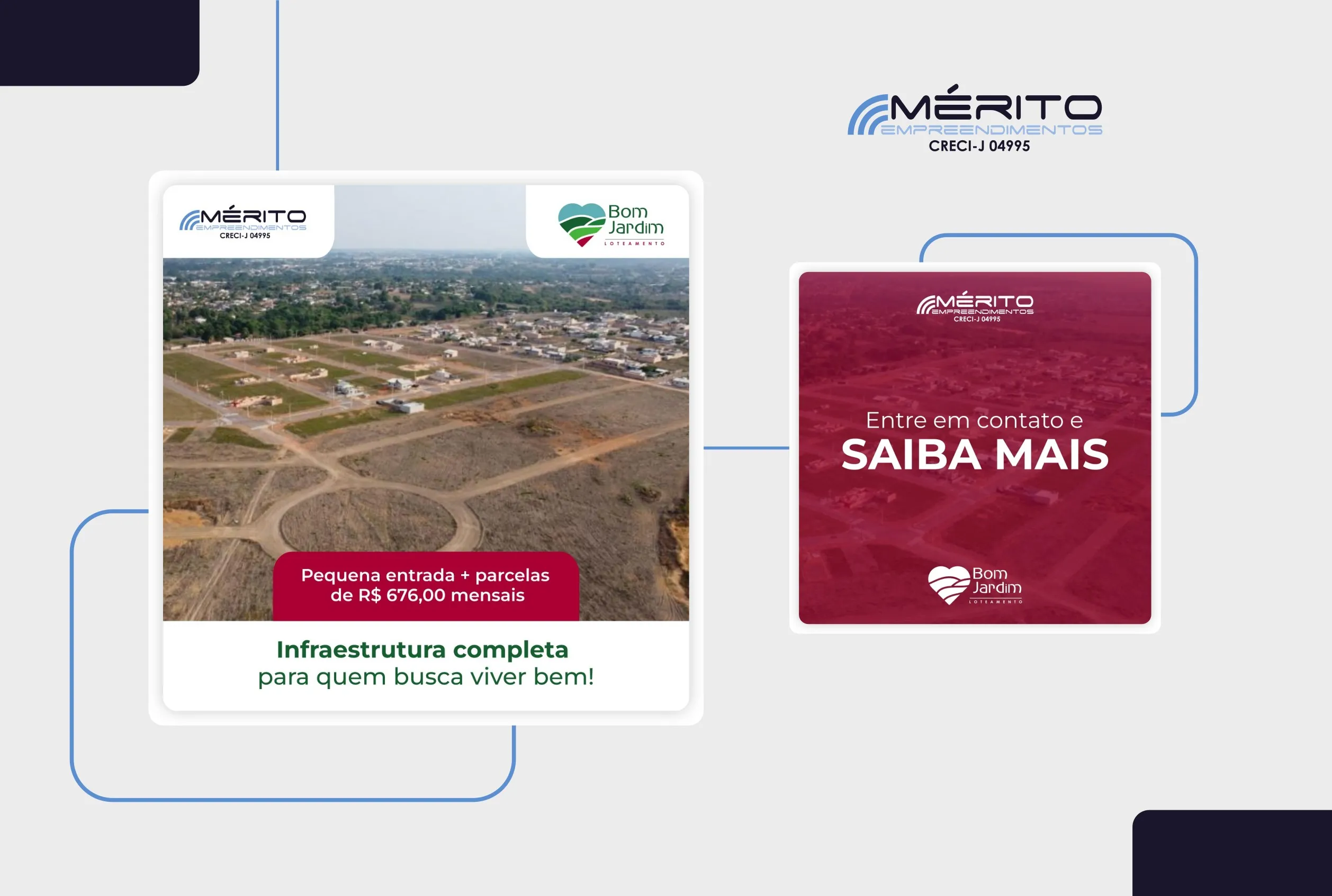 Peça de campanha da Mérito Empreendimentos