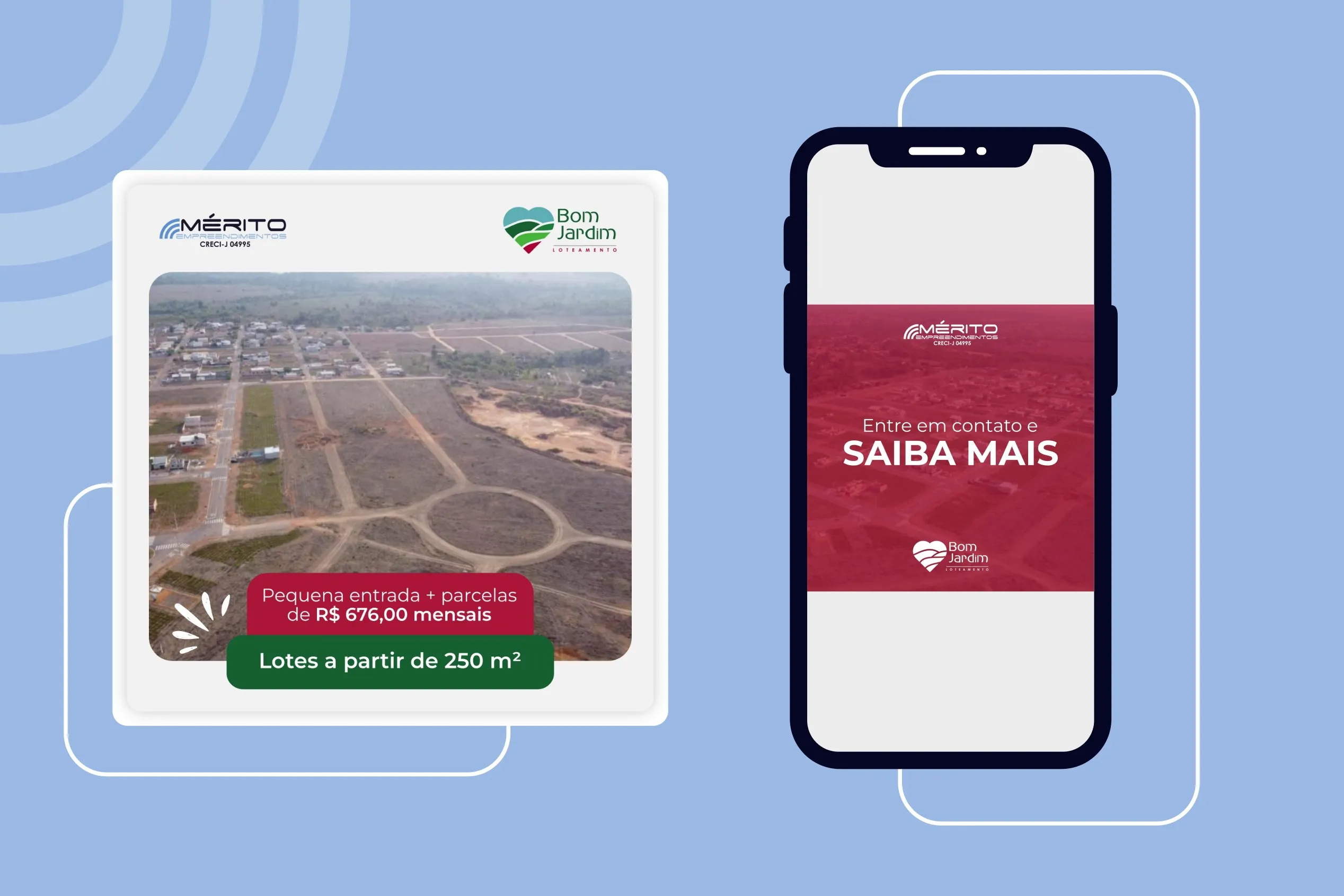 Peça de campanha da Mérito Empreendimentos
