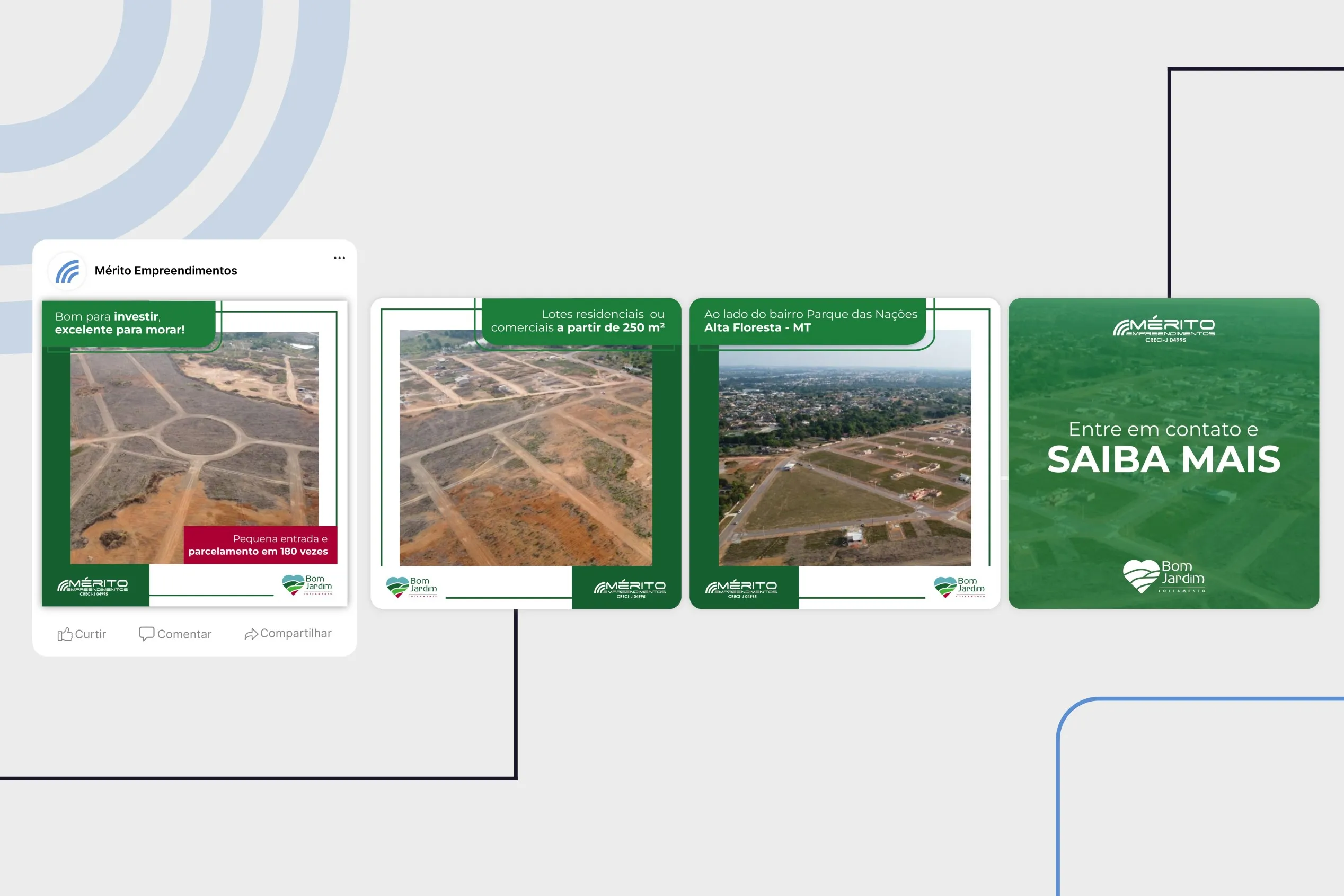 Peça de campanha da Mérito Empreendimentos