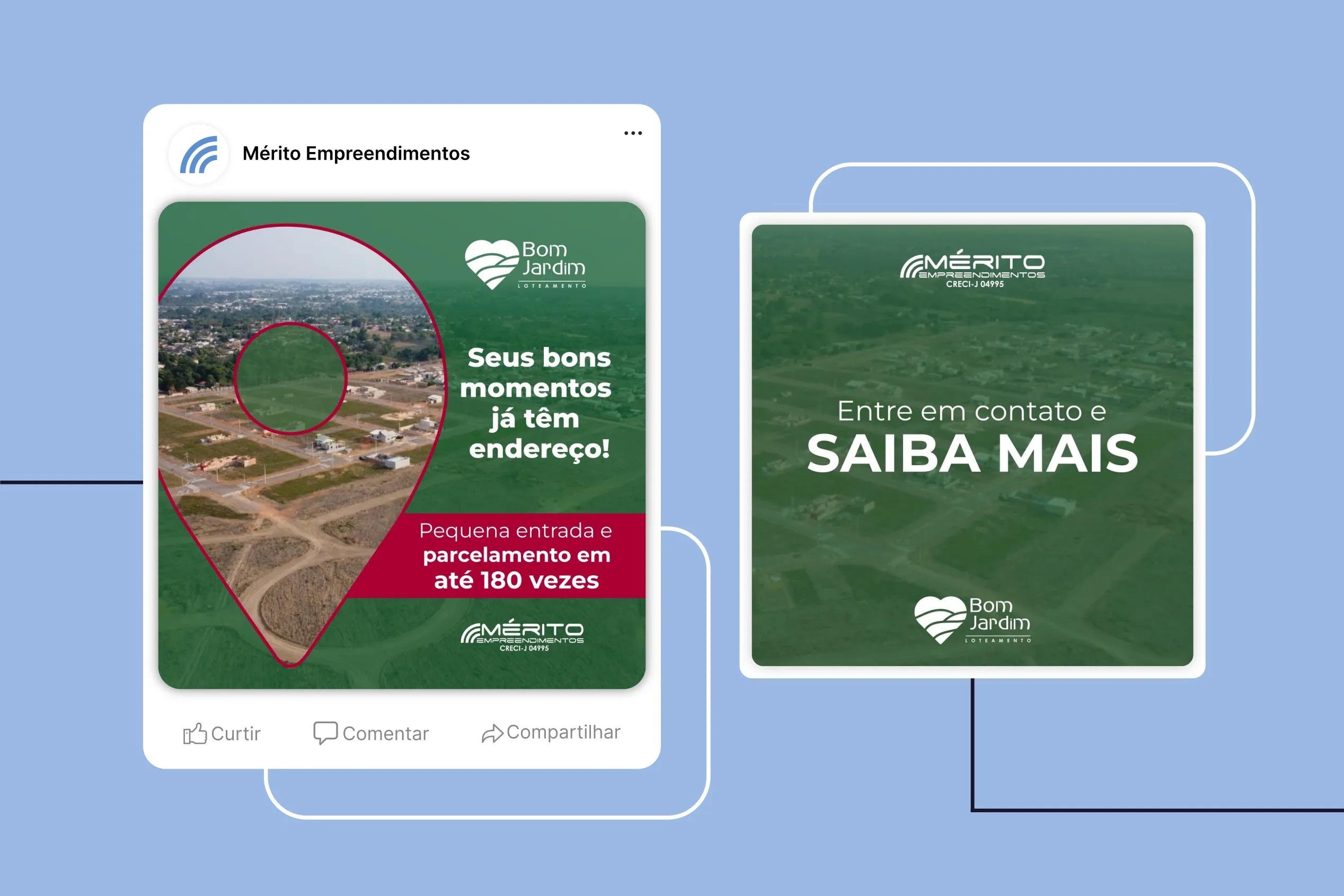Peça de campanha da Mérito Empreendimentos